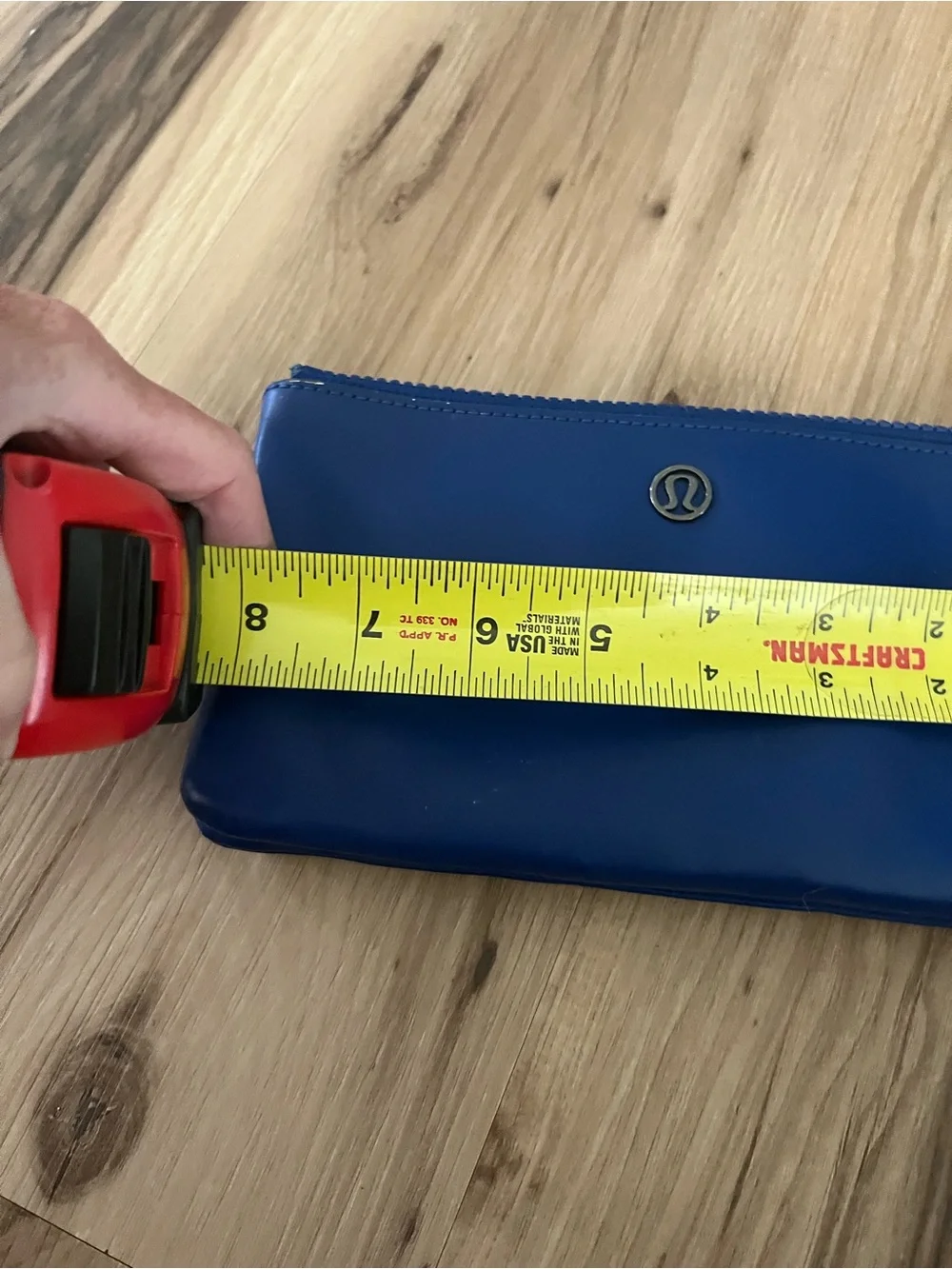 Lululemon DOUBLE UP Pouch Wallet Wristlet Bag Wrist Strap ROYAL COBALT